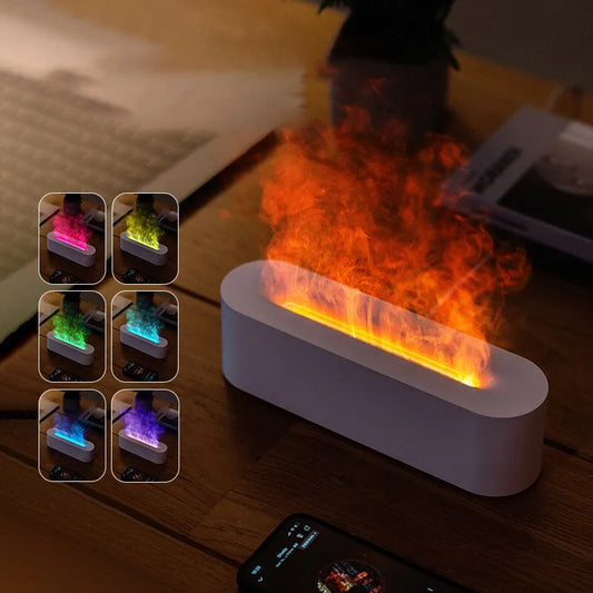 Newest RGB Flame Aroma Diffuser Humidifier