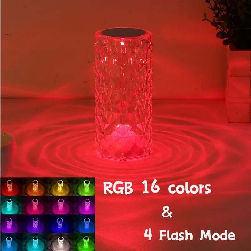 Crystal Table Lamp 16 Colors