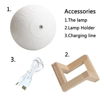 Rechargeable Moon Lamp LED Night Light